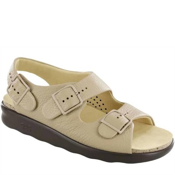 NEW SAS women's relaxed heel strap sandal in natural - Picture 2 of 4